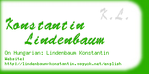 konstantin lindenbaum business card